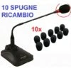 10 PEZZI SPUGNA DI RICAMBIO NERA PER MICROFONO DA TAVOLO CONDENSATORE