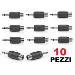 Nedis 10 PZ. ADATTATORE AUX RCA F. / JACK 3,5 MONO Mixer Consolle COMPUTER