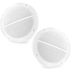 2 ALTOPARLANTI ESTERNO 8 Ohm 16cm 200W DIFFUSORI BIANCHI BARCA PISCINA