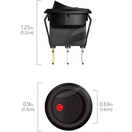 20 PEZZI INTERRUTTORE A BILANCIERE LUMINOSO CON LED MULTICOLORE 3 20 PEZZI INTERRUTTORE A BILANCIERE LUMINOSO CON LED MULTICOLORE - immagine 3