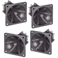 4 Pezzi Tweeter Acuto Ricambio Casse Acustiche / Auto 225wx4 Piezo Elettrici 8,5 X 8,5 Cm