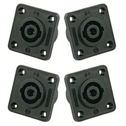 4 PZ. CONNETTORE SPEAKON FEMMINA PANNELLO 4 POLI DA INCASSO X Casse Acustiche