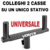 ADATTATORE STATIVO TREPPIEDE CASSE ACUSTICHE "T" FLANGIA 35 MM SUPPORTO (2 Casse Su Uno Stativo)