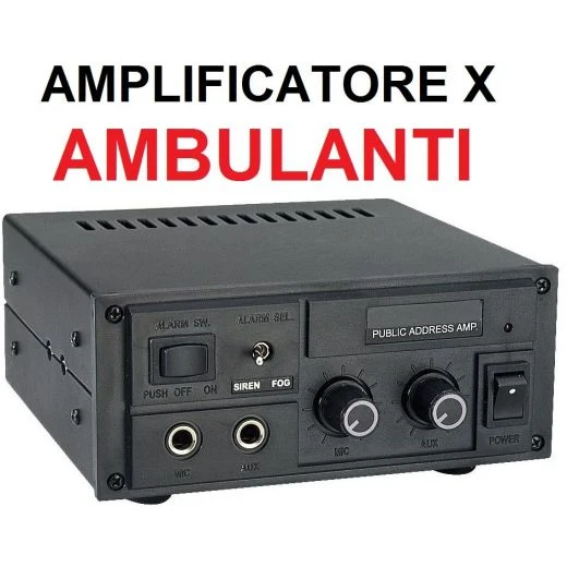 AMPLIFICATORE AMBULANTI CON SIRENA X AUTO FURGONE CAMION 12V 2 AMPLIFICATORE AMBULANTI CON SIRENA X AUTO FURGONE CAMION 12V - immagine 2