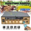 AMPLIFICATORE KARAOKE BLUETOOTH STEREO HIFI 2 CANALI DISPLAY USB SD GOLD ORO