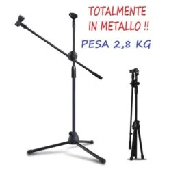 ASTA MICROFONICA PROFESSIONALE GIRAFFA Metallo PAVIMENTO BRACCIO ORIENTABILE Pro Series