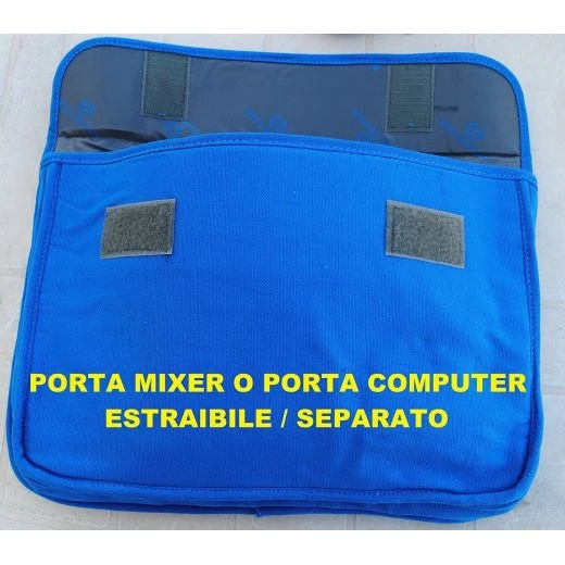 BORSA MULTIFUNZIONE TRACOLLA BLU PORTA COMPUTER PC MIXER CAVI CONNETTORI 3 BORSA MULTIFUNZIONE TRACOLLA BLU PORTA COMPUTER PC MIXER CAVI CONNETTORI - immagine 3