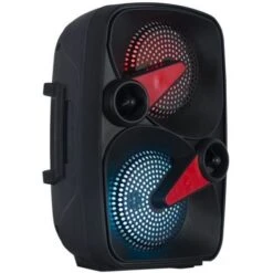 CASSA BLUETOOTH PORTATILE RICARICABILE 2x6,5 Cm USB DIFFUSORE ALTOPARLANTE LED