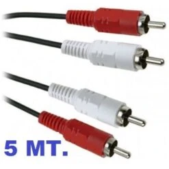 Nedis CAVO AUDIO PROLUNGA RCA 2 SPINE SCHERMATO HQ 5 MT.