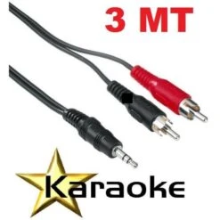 CAVO COMPUTER CASSE 3 Mt. JACK 3,5 MM 2 SPINE RCA ART 104801
