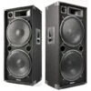COPPIA CASSE PASSIVE 4000W DOPPI WOOFER 38 CM PER CASSA (4 X 15")