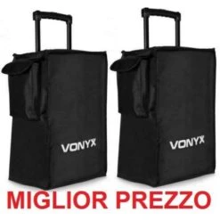 COPPIA COVER CUSTODIA BORSA COPERTURA SACCA X CASSE ACUSTICHE 64x42x40 Cm