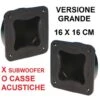COPPIA MANIGLIA CASSA ACUSTICA LATERALE INCASSO GRANDE 16 X 16 CM PVC Subwoofer