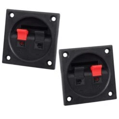 COPPIA MORSETTIERA CASSA ACUSTICA DA INCASSO VASCHETTA RICAMBIO A MOLLA 5x5 CM