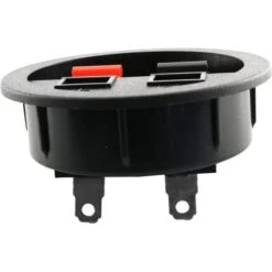 COPPIA MORSETTIERA INCASSO CASSE ACUSTICHE A MOLLA PER PIATTINA ROSSO NERA -Nedis Vendite coppia morsettiera incasso casse acustiche a molla per piattina rosso nera 3