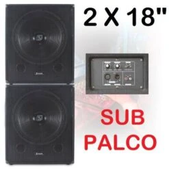 COPPIA SUBWOOFER AMPLIFICATI 2000W 46 CM (18") DA PALCO ART. CP170798