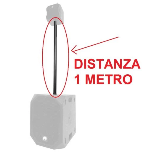 DISTANZIOMETRO TUBO STATIVO ACCIAIO SUBWOOFER SATELLITI 1 METRO 100 CM 1 DISTANZIOMETRO TUBO STATIVO ACCIAIO SUBWOOFER SATELLITI 1 METRO 100 CM