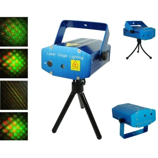 EFFETTO LUCE LASER CON TREPPIEDE CAMBIA FORME E COLORI 2 EFFETTO LUCE LASER CON TREPPIEDE CAMBIA FORME E COLORI - immagine 2