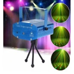EFFETTO LUCE LASER CON TREPPIEDE CAMBIA FORME E COLORI