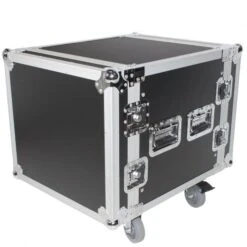 FLIGHT CASE DJ FLIGHTCASE DA PALCO 69 X 69 X 60 Cm CON RUOTE 10U RACK 19"