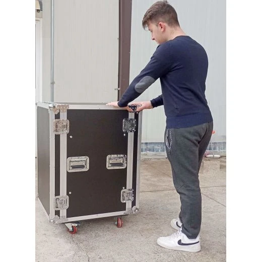 FLIGHT CASE DJ FLIGHTCASE DA PALCO 95 X 69 X 60 Cm CON RUOTE 16U RACK 19" 2 FLIGHT CASE DJ FLIGHTCASE DA PALCO 95 X 69 X 60 Cm CON RUOTE 16U RACK 19" - immagine 2