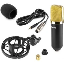 MICROFONO CONDENSATORE DA STUDIO A DIAFRAMMA PROFESSIONALE YOUTUBER + RAGNO REGALO