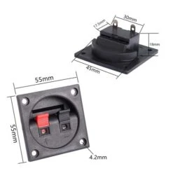 MORSETTIERA CASSA ACUSTICA DA INCASSO VASCHETTA RICAMBIO A MOLLA 5x5 CM 5 MORSETTIERA CASSA ACUSTICA DA INCASSO VASCHETTA RICAMBIO A MOLLA 5x5 CM -Nedis Vendite morsettiera cassa acustica da incasso vaschetta ricambio a molla 5x5 cm 2