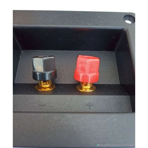 PANNELLO POSTERIORE MORSETTIERA INCASSO CASSE ACUSTICHE Rosso Nero A Vite 4 PANNELLO POSTERIORE MORSETTIERA INCASSO CASSE ACUSTICHE Rosso Nero A Vite - immagine 4