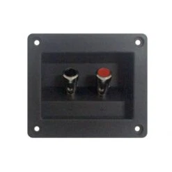 PANNELLO POSTERIORE MORSETTIERA INCASSO CASSE ACUSTICHE Rosso Nero Ad Innesto 9 X 8 Cm