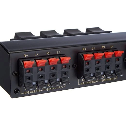 SELETTORE CASSE ACUSTICHE SWITCH FILODIFFUSIONE ALTOPARLANTI PULSANTIERA 4 CANALI 5 SELETTORE CASSE ACUSTICHE SWITCH FILODIFFUSIONE ALTOPARLANTI PULSANTIERA 4 CANALI - immagine 5