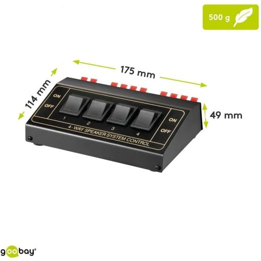 SELETTORE CASSE ACUSTICHE SWITCH FILODIFFUSIONE ALTOPARLANTI PULSANTIERA 4 CANALI 6 SELETTORE CASSE ACUSTICHE SWITCH FILODIFFUSIONE ALTOPARLANTI PULSANTIERA 4 CANALI - immagine 6