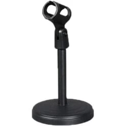 SUPPORTO MICROFONO DA TAVOLO ASTA MICROFONICA METALLO PORTA MICROFONO + CLIP